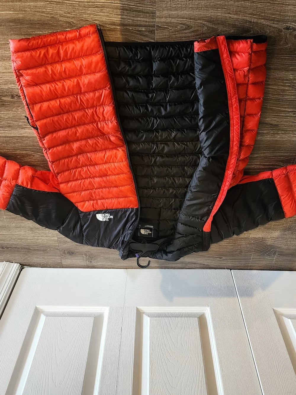Never Worn! The North Face Terra Peak Fiery Red and Black Puffer Jacket